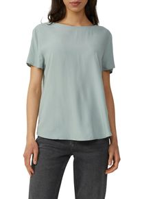 QS Damen Kurzarmbluselind grün, casual, Gr. 36, bedruckt, Obermaterial: 100% Viskose, Blusen, mit All-Over Print