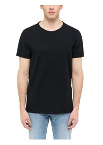 Mustang Herren T-Shirt "Allen", schwarz, Basic, Gr. XL, Jersey, Obermaterial: 95% Baumwolle, 5% Elasthan, Shirts