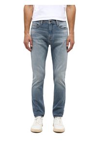 Mustang Herren Slim-fit-Jeans "Herren Style Vegas Slim", blau, casual, Gr. 33, unifarben, Denim/Jeans, 94% Baumwolle, 4% Elastomultiester, 2%