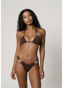 MODA MINX Damen Balconette-Bikini "Starfish Scrunch Triangle Top", braun, Gr. M, unifarben, 97% Polyamid, 3% Elasthan, Bikini-Sets, mit tollen