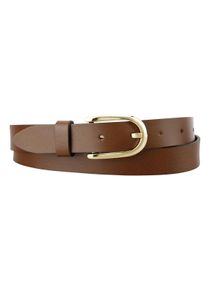 Bernd Götz BERND GÖTZ Damen Ledergürtel, braun, casual,modisch,klassisch, Gr. 105, unifarben, Leder, Gürtel, mit goldener Schließe