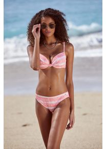 s.Oliver Damen Bügel-Bikini-Top "Enja", rot, Gr. 36, Batikmuster, bedruckt, Microfaser, Recycling-Polyamid, Microfaser, Bikini-Oberteile, mit