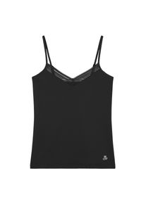 Marc O'Polo MARC O'POLO Damen Spaghettitop "Essentials", schwarz, casual, Gr. M, unifarben, Single Jersey, Obermaterial: 79% Polyamid, 21% Elasthan, Tops, mit