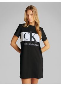 Damen Shirtkleid "BLOCKING T-SHIRT DRESS", schwarz, feminin, Gr. S, Calvin Klein Jeans, unifarben, Jersey, Obermaterial: 100% Baumwolle, Kleider, mit