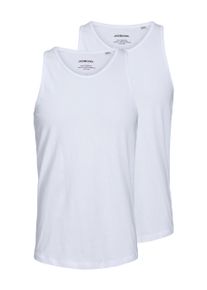 Jack & Jones JACK & JONES Herren Muskelshirt "JACBASIC TANKTOP 2 PACK NOOS", weiß, modisch, Gr. XXL, unifarben, Jersey, Obermaterial: 100% Baumwolle, Shirts