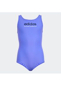 Kinder Badeanzug "SPW UBSUIT KIDS", blau, sportlich, Gr. 110, adidas Performance, Obermaterial: 78% Polyamid, 22% Elasthan, Badeanzüge
