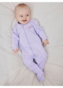 name it Kinder Schlafanzug "NBFNIGHTSUIT 2P ZIP FF PETIT FLOWER NOOS", Gr. 68, lila, Jersey, Obermaterial: 100% Baumwolle, bedruckt, casual,