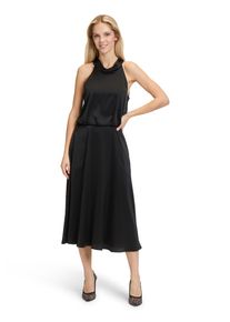Vera Mont Damen Cocktailkleid "Vera Mont Cocktailkleid mit Stehkragen", schwarz, festlich, Gr. 44, Satin, Obermaterial: 98% Polyester, 2% Elasthan.