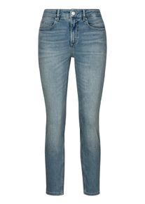 BOSS Orange Damen Skinny-fit-Jeans "Jackie Mid Rise, Mid Waist Premium Damenmode", blau, casual, Gr. 27, unifarben, Denim/Jeans, Obermaterial: 94%