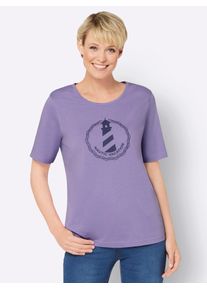 Classic Basics Damen Kurzarmshirt "Kurzarm-Shirt", bunt, Gr. 40, gemustert, bedruckt, 100% Baumwolle, Shirts