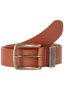 Wrangler Damen Ledergürtel "METAL LOOP", braun, casual, Gr. 85, Leder, Gürtel