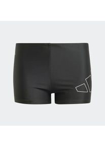Kinder Badehose "BB BOXER", schwarz-weiß, sportlich, Gr. 110, adidas Performance, Obermaterial: 78% Polyamid, 22% Elasthan, Badehosen