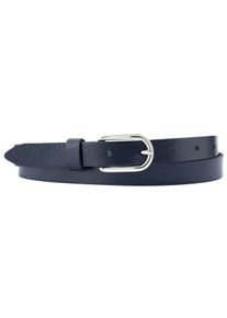 Bernd Götz BERND GÖTZ Damen Ledergürtel, blau, casual,modisch,klassisch, Gr. 90, unifarben, Rindsleder, Gürtel, mit silberfarbener Schließe
