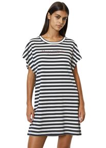 Marc O'Polo MARC O'POLO Damen Nachthemd "Mix & Match Cotton-Woven", Gr. XSschwarz navy, weiß cotton, Jersey, Obermaterial: 100% Baumwolle, geringelt, gestreift,