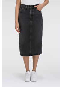Levi's LEVI'S Damen Jeansrock "HR BACK SLIT SKIR"wandering spirit cle, casual, Gr. 25, unifarben, Web, Obermaterial: 100% Baumwolle, Röcke, mit Schlitz