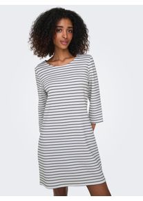 Only Damen Minikleid "ONLDEMI BRILLIANT 3/4 DRESS JRS"cloud dancer stripes:navy blazer, modisch, Gr. XL, gestreift, Obermaterial: 79% Polyester, 18%