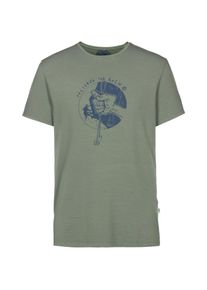 E9 70s Klettershirt Herren - grün - Gr. M - Viskose/Baumwolle/Elastan