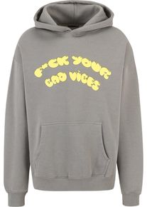 2Y STUDIOS Herren Kapuzensweatshirt "2Y Studios Herren Vibes Oversize Hoodie", grau, Gr. L, bedruckt, 70% Baumwolle, 30% Polyester, Sweatshirts