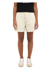 Mustang Damen Shorts "Damen Style Arcadia", beige, casual, Gr. 29, unifarben, Denim/Jeans, 87% Baumwolle, 13% Leinen, Hosen