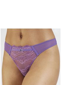 Lascana Damen String "Eleonora", Gr. 36, lila, Microfaser, Obermaterial: 90% Polyamid, 10% Elasthan, Unterhosen, mit verführerischen Cut-Outs