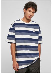 Herren Kurzarmshirt "Starter Black Label Herren Starter Sun Stripes Oversize Tee", blau, casual, Gr. M, STARTER Black Label, mehrfarbig, 100%