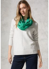 Cecil Damen Loop, grün, casual, unifarben, Stoff, 100% Viskose, Modetücher, kuschelig