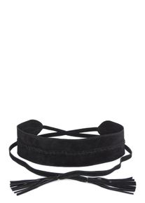 Lascana Damen Taillengürtel "Ledergürtel", schwarz, casual,modisch, Gr. L, unifarben, Rindsleder, Gürtel, Veloursledergürtel, Bindegürtel,