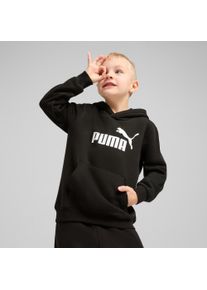 Puma Kinder Kapuzensweatshirt "ESS NO. 1 LOGO HOODIE FL PS", schwarz, sportlich, Gr. 110, bedruckt, Fleece, Obermaterial: 66% Baumwolle, 34%