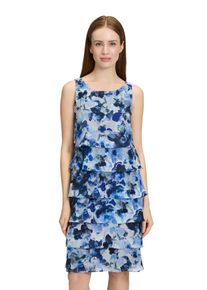 Vera Mont Damen Cocktailkleid "Vera Mont Cocktailkleid mit Volant", blau, elegant, Gr. 36, Chiffon, Obermaterial: 100% Polyester. Futter: 100%