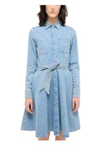 Mustang Damen Minikleid "Damen Style Hazel Denim", blau, Gr. 44, Popeline, 100% Baumwolle, Kleider