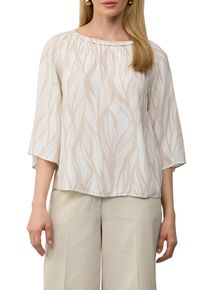 Damen Klassische Bluse, beige, casual, Gr. 44, s.Oliver BLACK LABEL, bedruckt, Obermaterial: 100% Viskose, Blusen, mit All-Over Print