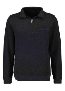 Ragman Herren Stehkragenpullover, grau, casual, Gr. L, 60% Cotton 40% Polyester, Pullover