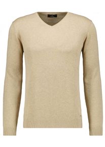 Ragman Herren V-Ausschnitt-Pullover, beige, casual, Gr. XL, 100% Baumwolle, Pullover