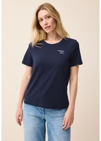 Cecil Damen Print-Shirturban navy blau, casual, Gr. XS, bedruckt, Web, 100% Baumwolle, Shirts, aus reiner Baumwolle