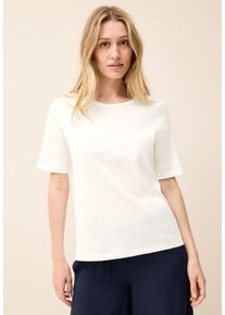 Cecil Damen T-Shirt, weiß, casual, Gr. XXXL, unifarben, Web, 100% Baumwolle, Shirts, aus reiner Baumwolle