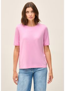Cecil Damen T-Shirtcherry blossom pink, Basic, Gr. L, unifarben, Web, Stoff, 47% Baumwolle, 47% Modal, 6% Elasthan, Shirts, im soften Baumwoll-Mix