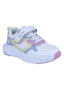 Richter Kinder Sneaker "Jumper WMS: Weit", Gr. 29weiß, sky, lemona, rosa, Textil, Lederimitat, kontrastfarbene Details, sportlich, Schuhe,