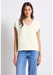 Street One Damen Shirtbluse, weiß, casual, Gr. 34, unifarben, Stoff, 88% Viskose, 12% Polyamid, Blusen