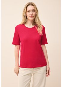 Cecil Damen T-Shirtglazed apple rot, casual, Gr. XS, unifarben, Web, 100% Baumwolle, Shirts, aus reiner Baumwolle