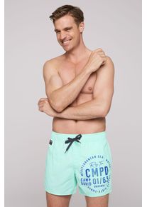 CAMP DAVID Herren Badeshortssea mint, Gr. L, bedruckt, Polyamid, Badehosen, mit Innenhose