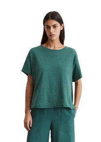 Marc O'Polo MARC O'POLO Damen Strickpullover "aus Baumwolle-Leinen-Slub"summer pine, Basic, Gr. S, unifarben, Obermaterial: 90% Baumwolle, 10% Leinen, Pullover