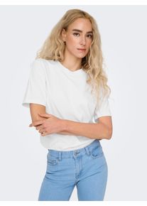 Only Damen T-Shirt "ONLMONJA S/S TEE JRS NOOS", weiß, modisch, Gr. XL, unifarben, Jersey, Obermaterial: 100% Baumwolle, Shirts