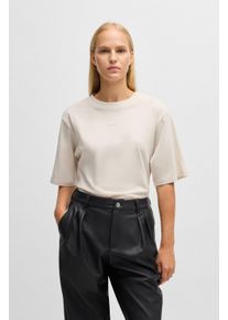 BOSS Orange Damen T-Shirt "Enis Premium Damenmode", weiß, modisch, Gr. XL, unifarben, Single Jersey, Obermaterial: 100% Baumwolle, Shirts, mit weiten