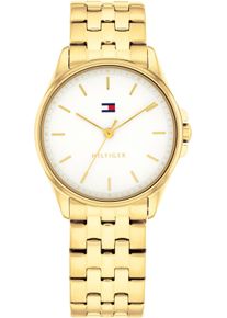 Tommy Hilfiger Damen Quarzuhr "JADE"goldfarben, weiß, Armbanduhren, Armbanduhr, Damenuhr, Edelstahlarmband, analog