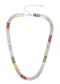 Damen Kette mit Anhänger "Prisma", bunt, Basic, Collezione Alessandro, Metall, Halsketten, edle Halskette aus Glassteinen