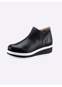 Heine Damen Stiefelette, Gr. 37, blau, Leder, Glattleder, modisch, Schuhe