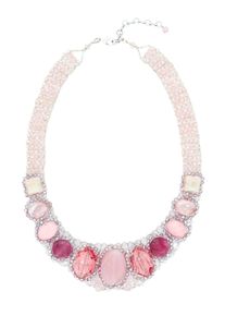 Damen Kette mit Anhänger "Crystal Dream", rosa, Basic, Collezione Alessandro, Glas, Halsketten, aus handgefertigten Glassteinen