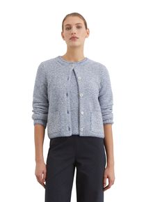 Marc O'Polo MARC O'POLO Damen Cardigan "aus Bouclé-Garn"striped moulinè, natural cott, casual, Gr. XL, unifarben, Obermaterial: 80% Baumwolle, 20% Polyester,