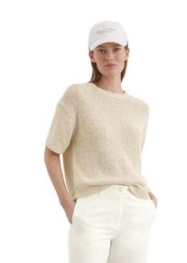 Marc O'Polo MARC O'POLO Damen Rundhalspullover "aus Organic Cotton-Mix", beige, casual, Gr. XXL, unifarben, Obermaterial: 70% Baumwolle, 30% Polyester, Pullover