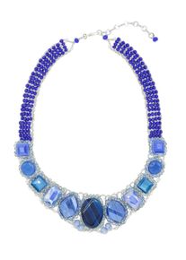 Damen Kette mit Anhänger "Crystal Dream", blau, Basic, Collezione Alessandro, Glas, Halsketten, aus handgefertigten Glassteinen